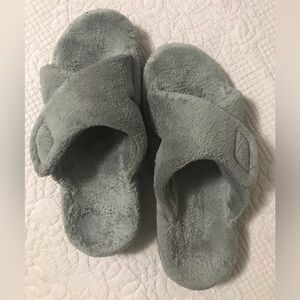 Vionic Relaxlux Gray Orthoheel Slippers Womens Size 8